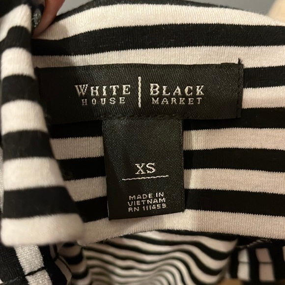 White House Black Market- striped tank with contrast neckline - Picture 3 of 8